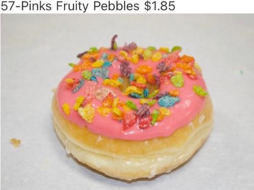 Strawberry Fruity Pebbles Glaze Donut