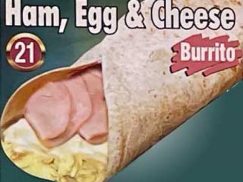 Burrito, Ham, Egg & Cheese