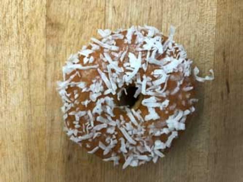 Cake glaze with coconut