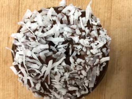 Chocolate Cake Donut w/ Coconut
