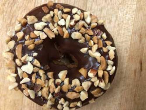 Chocolate Cake Donut w/ Peanut