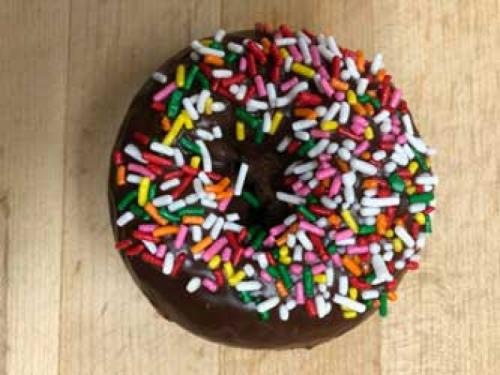 Chocolate Devil Food Cake w/ Rainbow sprinkle