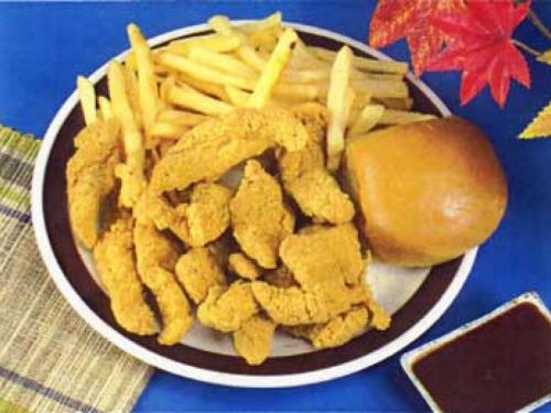 Fish Nugget, Fries & Roll