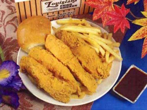 10 pcs Chicken Strip, Lg. Fries & 6 Rolls