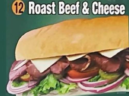 French Roll, Roast Beef & Cheese Sandwich