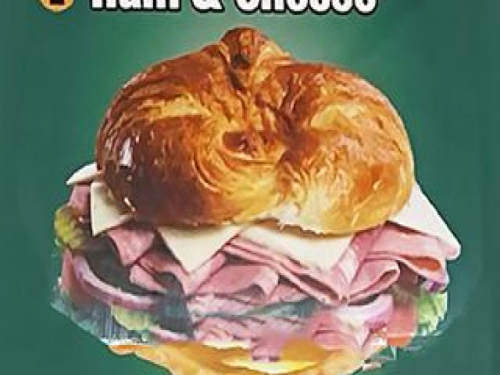 Croissant, Ham & Cheese Sandwich