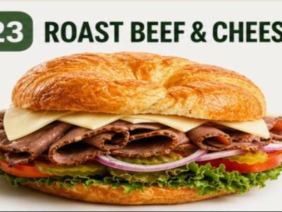 Roast beef & cheese Croissant