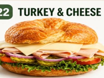 Turkey and cheese Chroissant