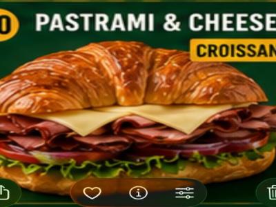 Pastrami & cheese Croissant
