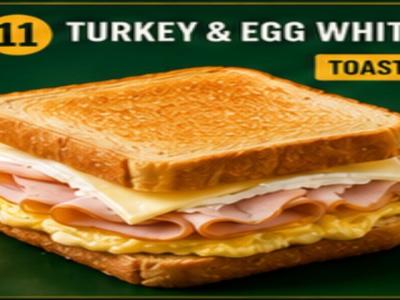 Toast turkey & egg white