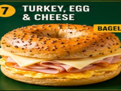 Bagel turkey, egg & cheese