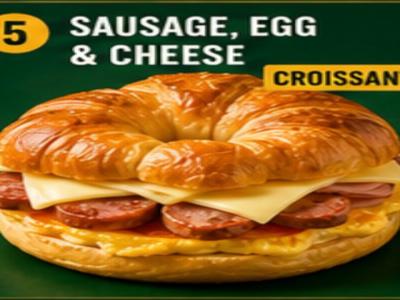 Croissant Sausage, egg &cheese