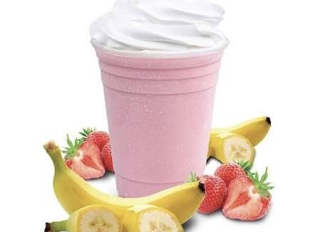 Strawberry Banana Ice Blended Drink