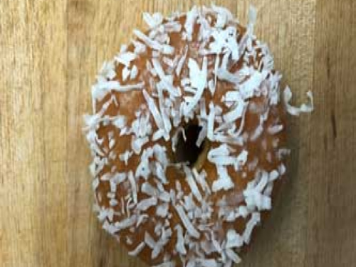 Cake glaze with coconut