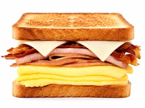 Toast Ham, egg, bacon & cheese
