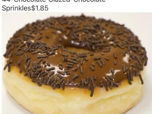 Chocolate Glaze Donut w/ Chocolate Sprinkles