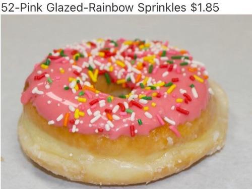 Strawberry Fruity Pebbles Glaze Donut w/ Colored Sprinkles
